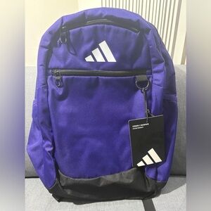 Adidas Men's Backpack in Vibrant Purple and Black